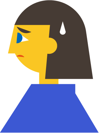 SEOやMEO対策に悩む人のイラスト