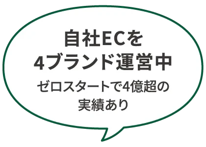 自社ECを4ブランド運営中｜ゼロスタートで4億超の実績あり
